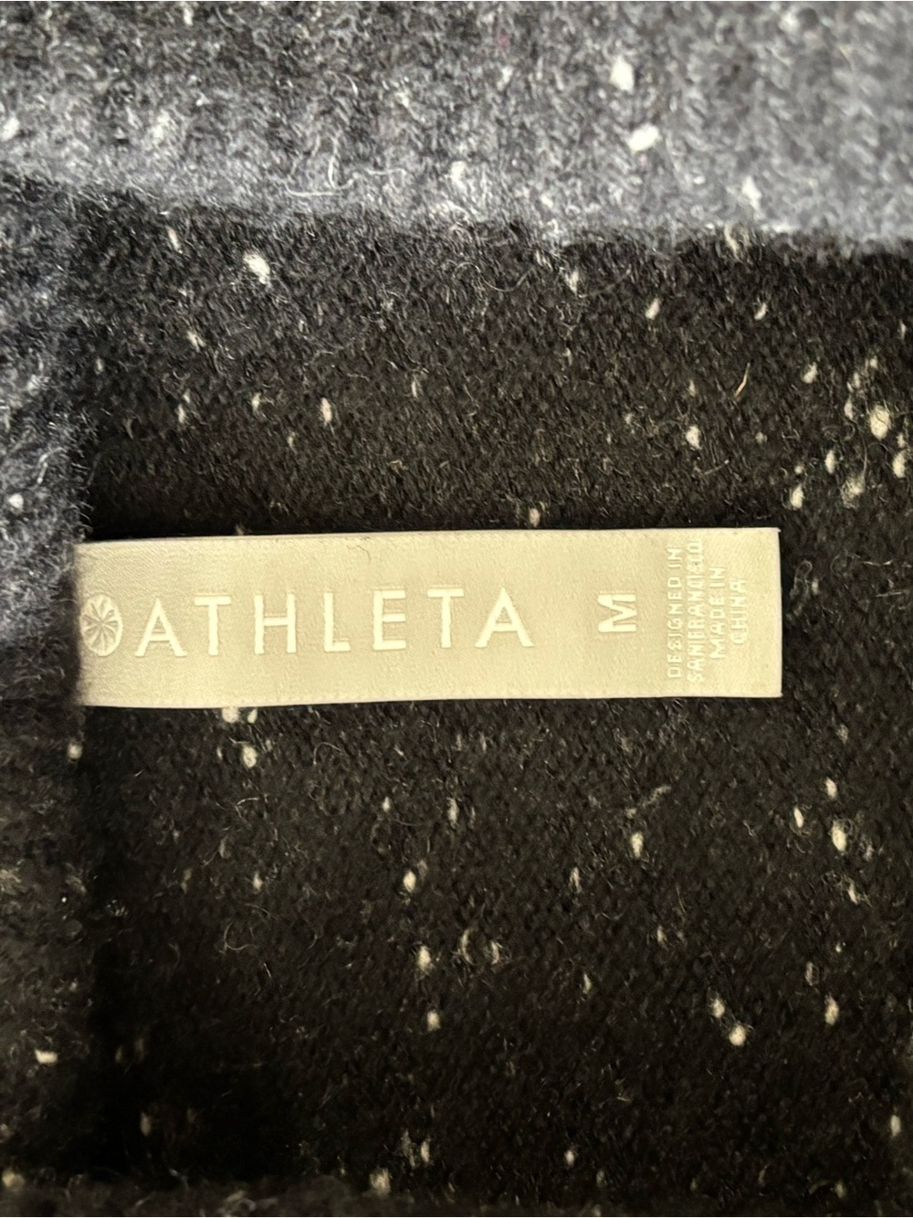Athleta Bayshore Black Speckled Wool Cashmere Turtleneck Sweater - Picture 4 of 6